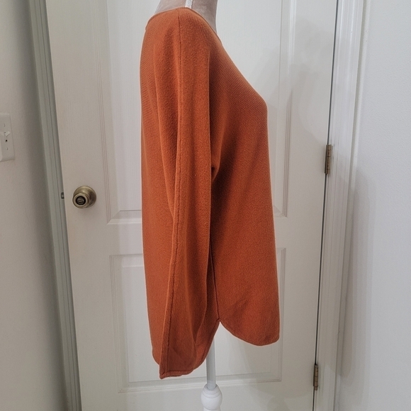 Michael Kors Sunset Orange (Rust) Long Sleeve Knit Sweater, NO SIZE TAG - Picture 5 of 9